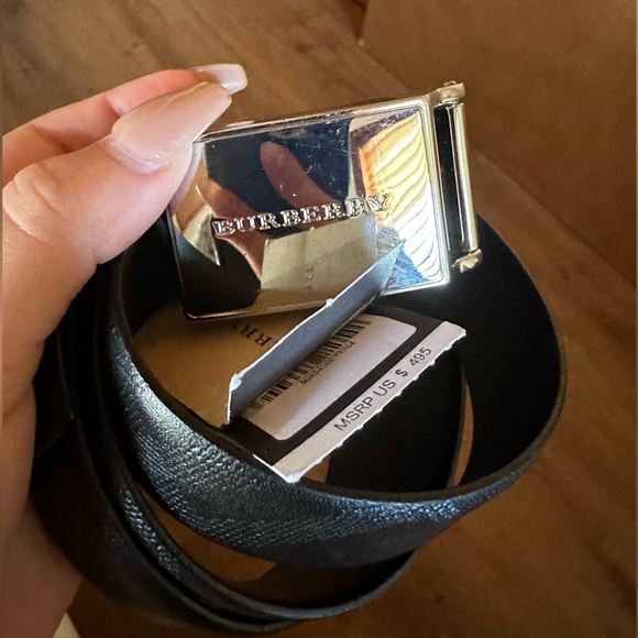 Brand New 100% Calf Leather Burberry Unisex belt BNWT - Picture 1 of 2